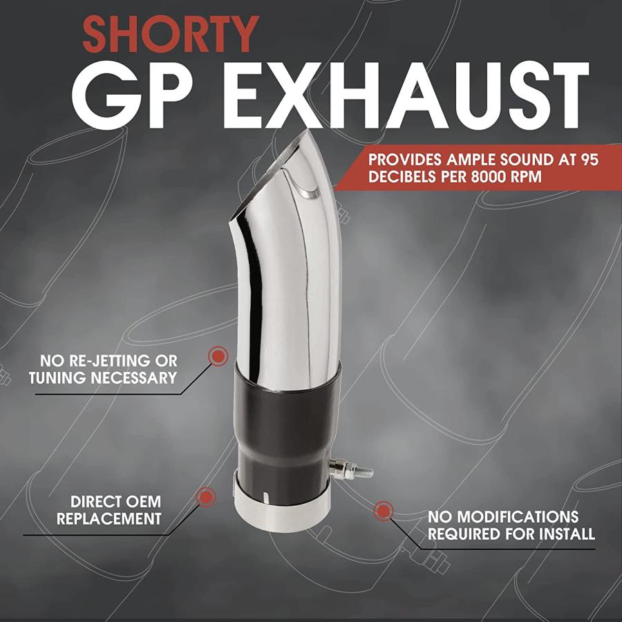 並行輸入品】Radiant Cycles Shorty GP Exhaust Motorcycle Slipon