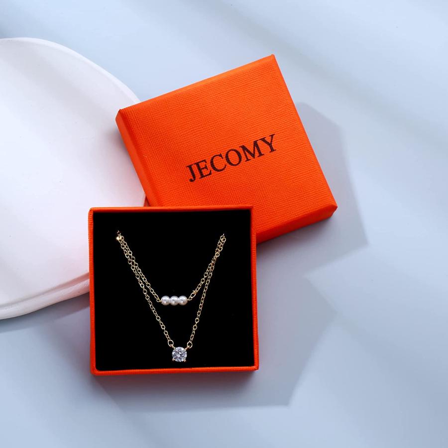 【並行輸入品】JECOMY 女性用ゴールドブレスレット 上品な14Kゴールドメッキ クロスブレスレット ビーズブレスレット ボックスチェーンブレスレッの画像