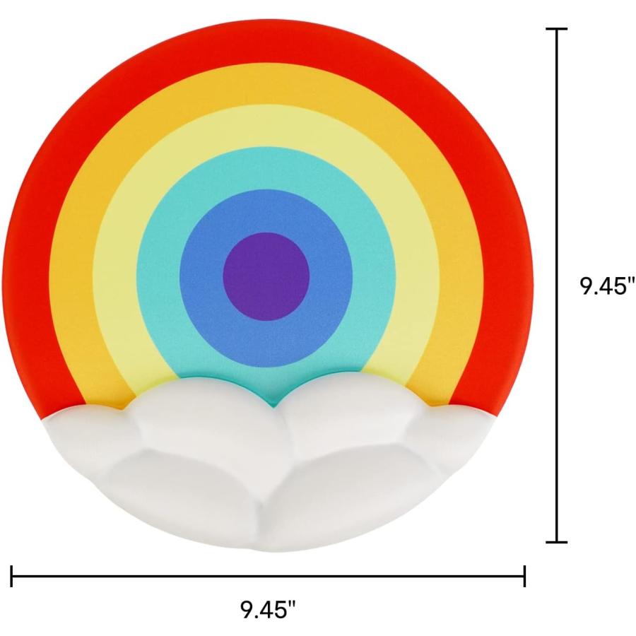 YOBRO レインボーマウスパッド 手首サポートハンド 滑り止めラバーマウスパッド デスクトップ ノートブック マウスマット ステッチエッジ 仕事やゲーム用｜dep-dreamfactory｜02