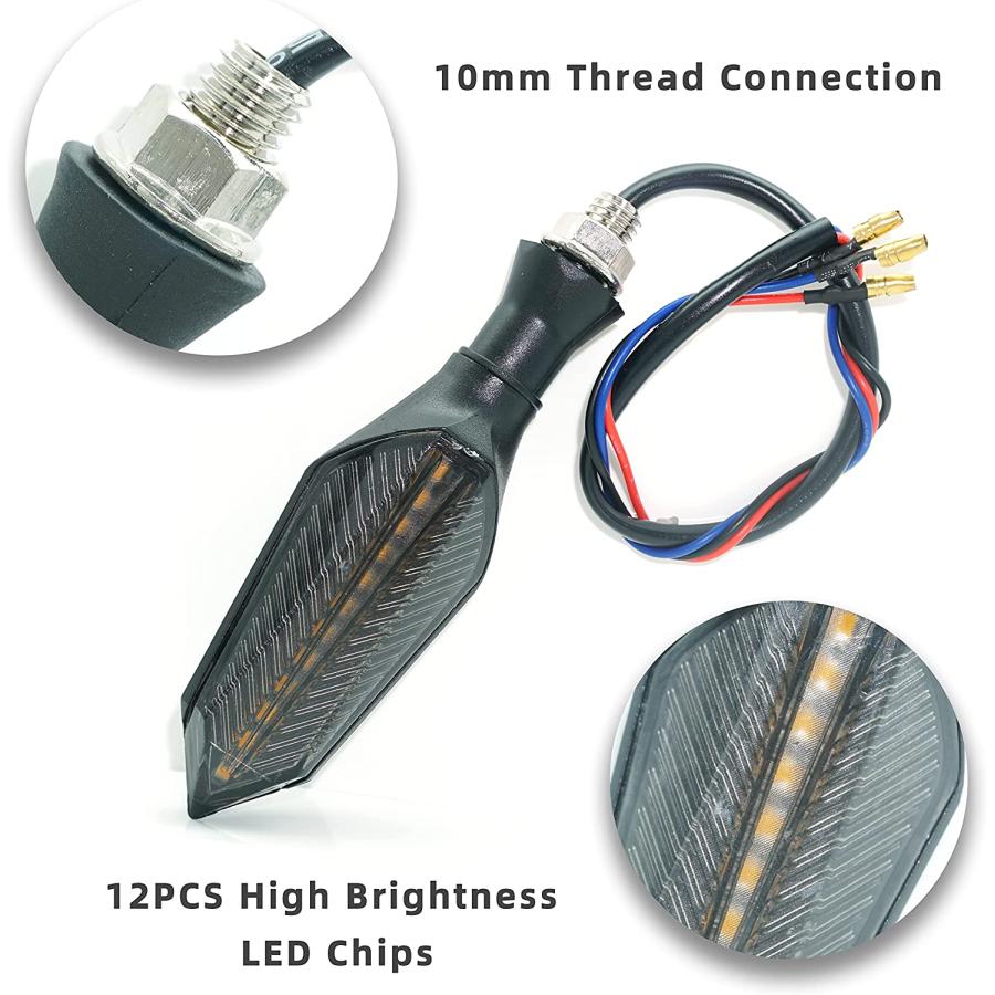 【並行輸入品】Motorcycle Led Turn Signal Lights Universal Front Rear DC 48v 52v 60_3
