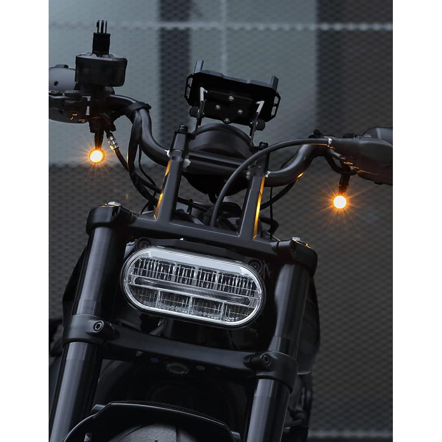 【並行輸入品】KEMIMOTO Motorcycle Turn Signals  Amber Mini Light Blinkers  Small Fの画像