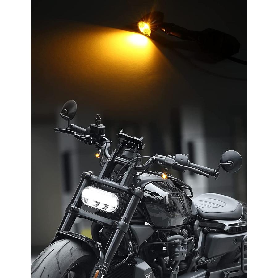 【並行輸入品】KEMIMOTO Motorcycle Turn Signals  Amber Mini Light Blinkers  Small Fの画像