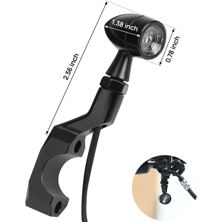 【並行輸入品】KEMIMOTO Motorcycle Turn Signals  Amber Mini Light Blinkers  Small Fの画像
