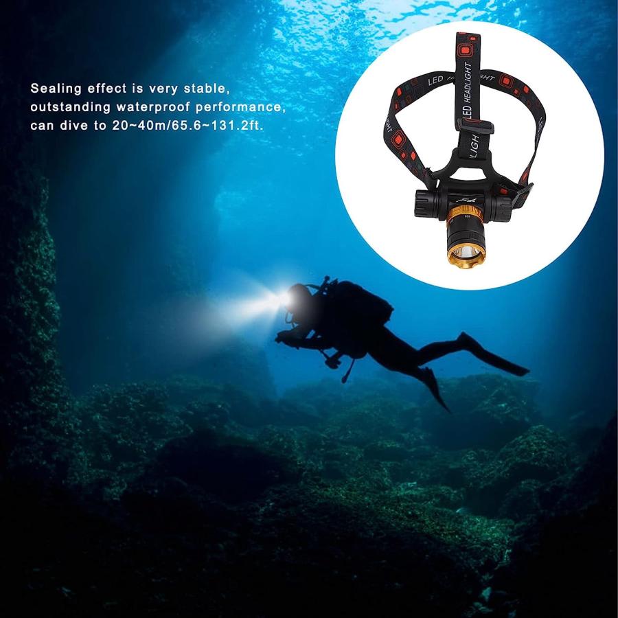 CHICIRIS Diving Headlamp  5000 Lumen Dive Headlight IPX8 Waterproof Scube Head Flashlight with 5 Modes for 100m Underwater Lighting  Camping  Hiking｜dep-dreamfactory｜06