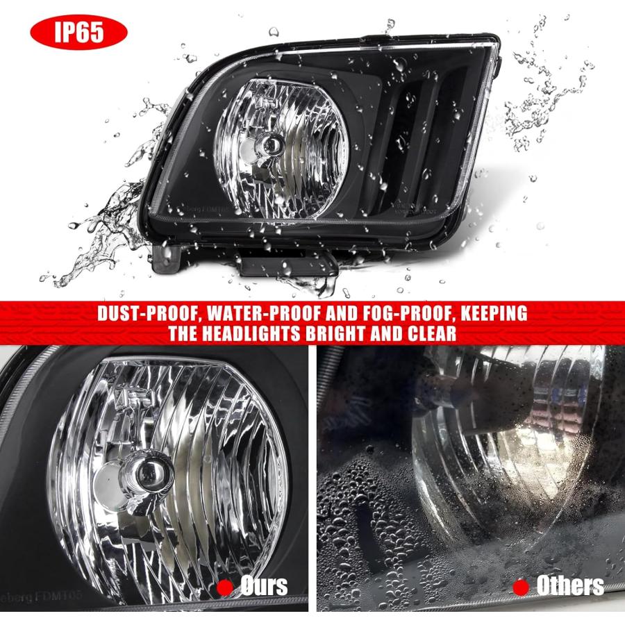 並行輸入品】ADCARLIGHTS 2005-2009 フォード マスタング ヘッドライト