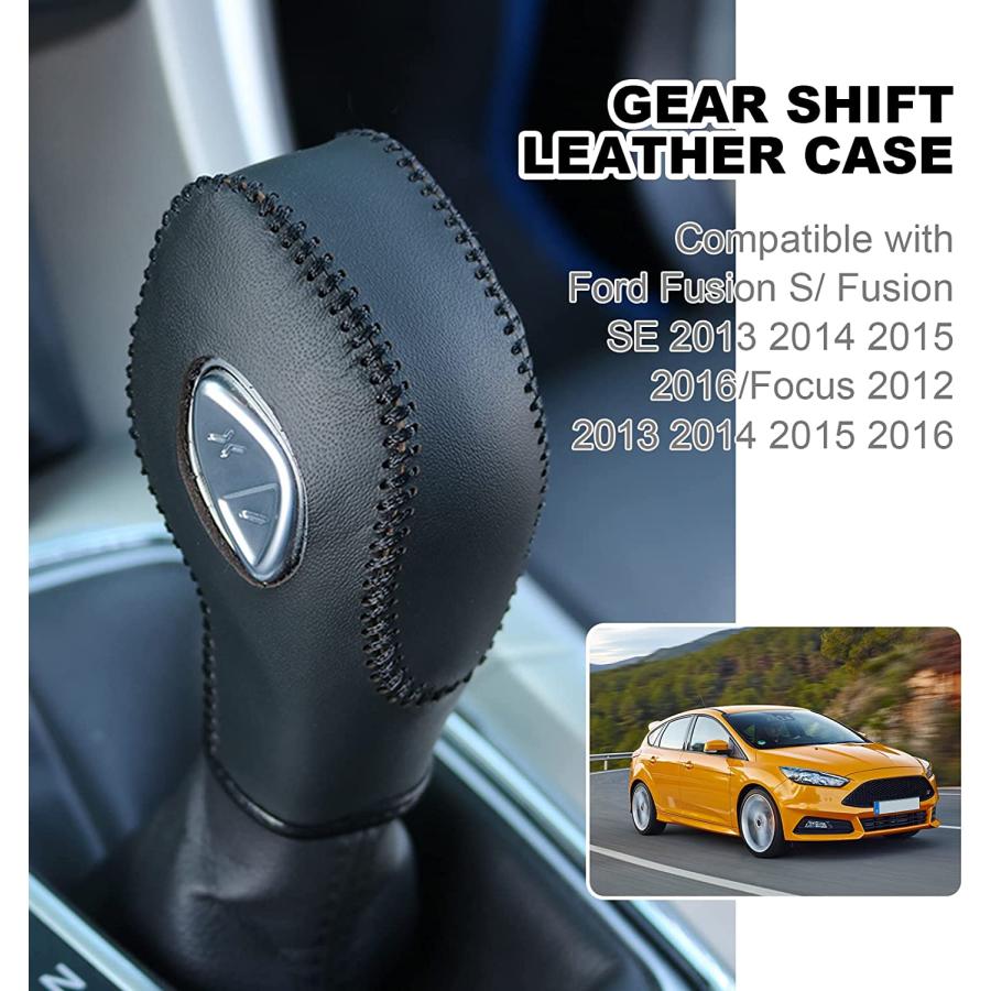 税込新品 EATAKWARD PU Carbon Fiber Car Gear Shift Knob Cover Fit for Ford Focus 2012