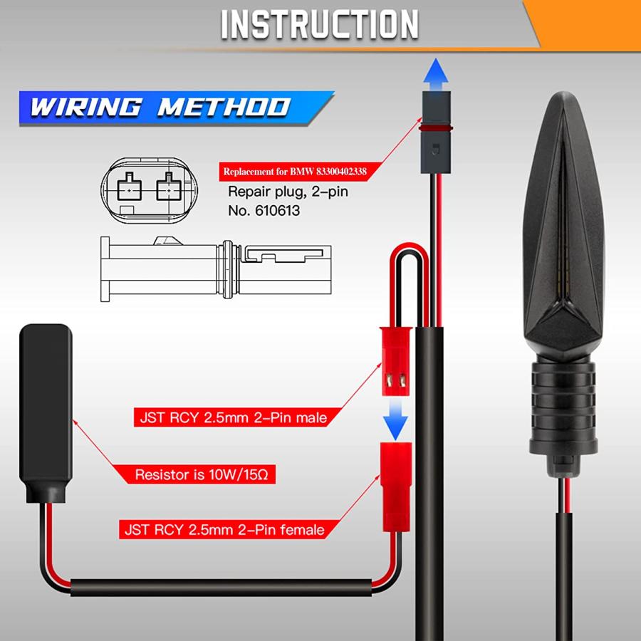 【並行輸入品】dsfen Motorcycle LED Turn Signal Indicator Light Replacement for Aprの画像