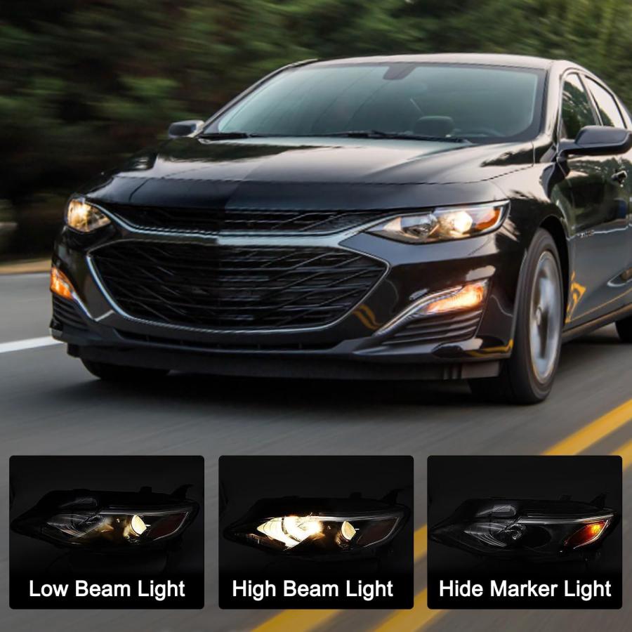 【並行輸入品】JSBOYAT Chevy Malibu Headlight Assembly Bulbs Included for 2019 2020_1