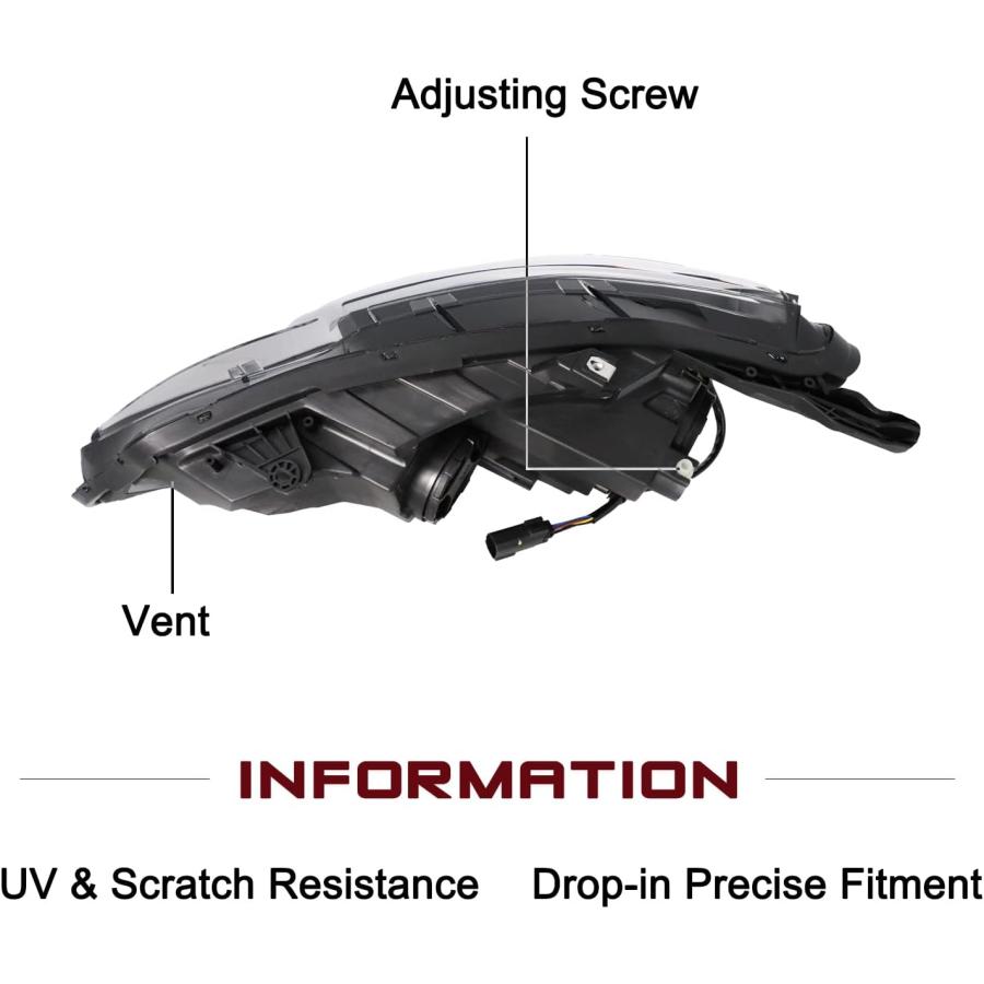 【並行輸入品】JSBOYAT Chevy Malibu Headlight Assembly Bulbs Included for 2019 2020_3