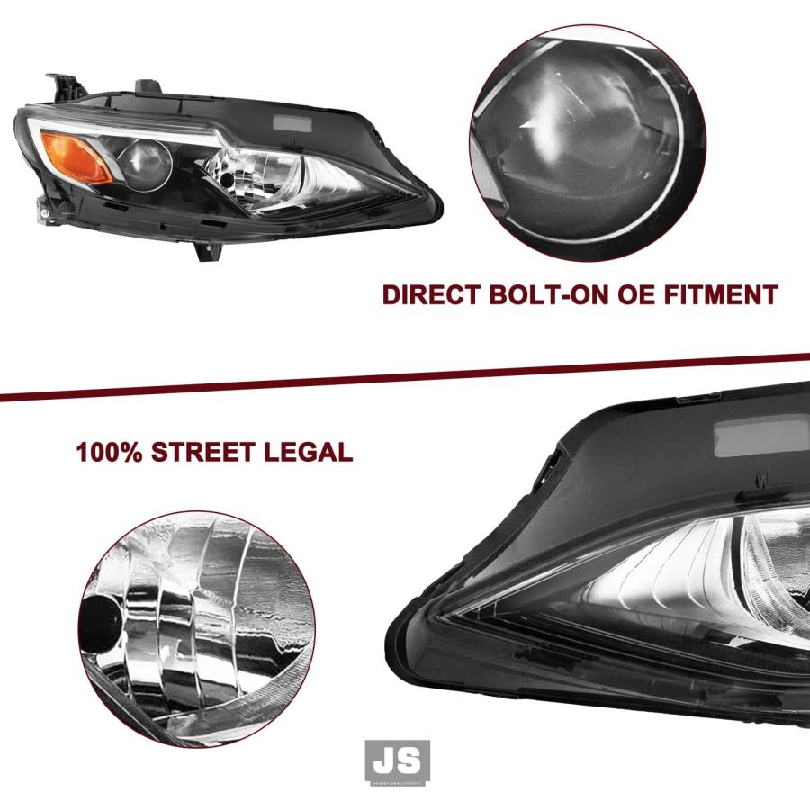 【並行輸入品】JSBOYAT Chevy Malibu Headlight Assembly Bulbs Included for 2019 2020_4