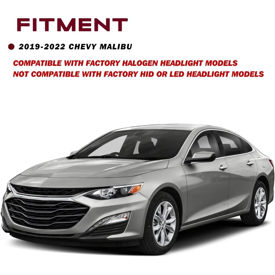 【並行輸入品】JSBOYAT Chevy Malibu Headlight Assembly Bulbs Included for 2019 2020_6