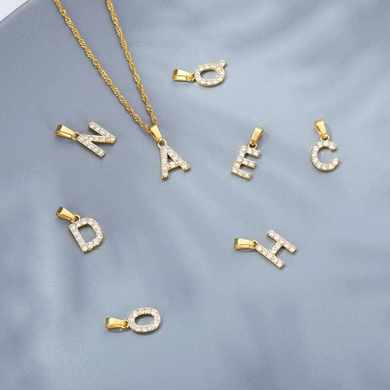 Oyalma Fashion Initials Necklace For Women Zircon Letter Pendant Gold Chain Alphabet Chokers Jewelry Accessories BFF - W-58218　並行輸入品｜dep-dreamfactory｜05