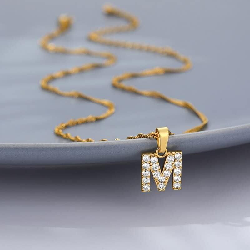 Oyalma Fashion Initials Necklace For Women Zircon Letter Pendant Gold Chain Alphabet Chokers Jewelry Accessories BFF - W-58218　並行輸入品｜dep-dreamfactory｜06