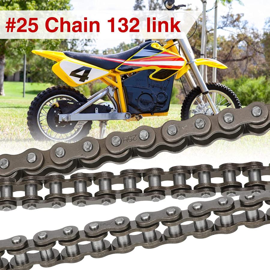 【並行輸入品】GREHUA #25 ドライブチェーン 132 リンク マスターリンク付き Razor MX500 MX650 SX350 SX500_1