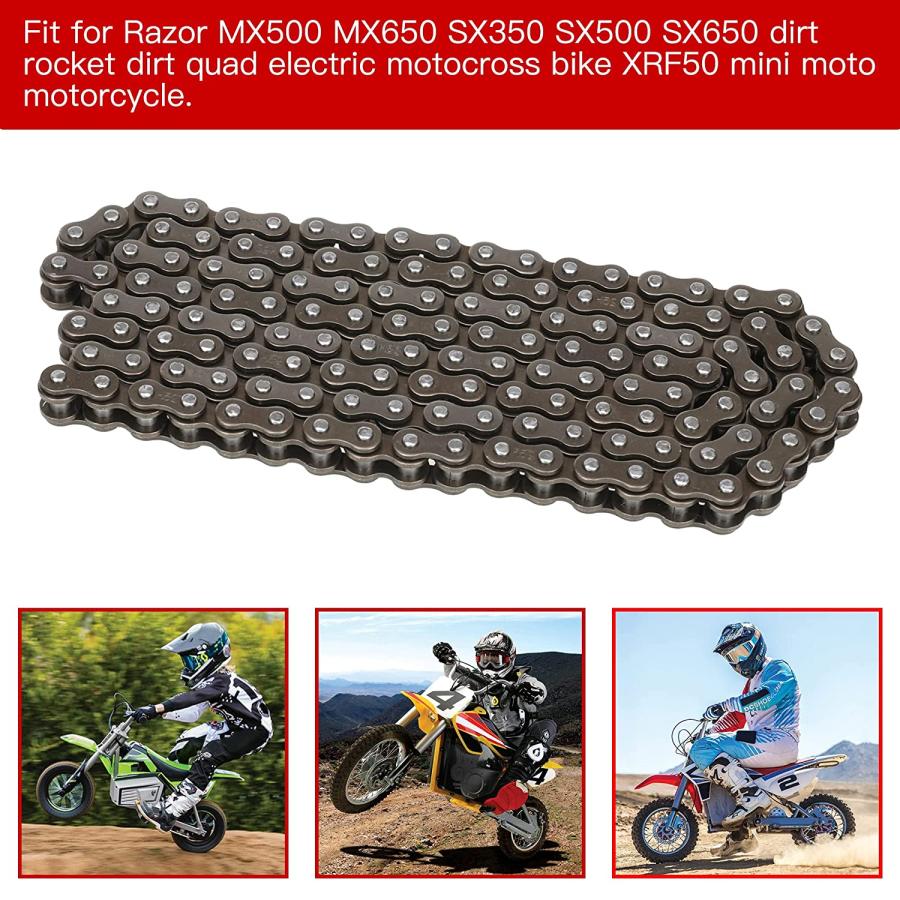【並行輸入品】GREHUA #25 ドライブチェーン 132 リンク マスターリンク付き Razor MX500 MX650 SX350 SX500_2
