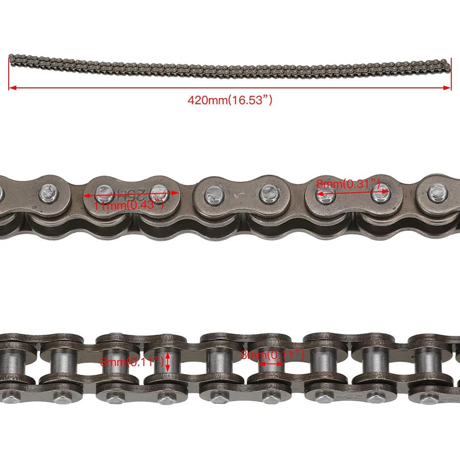 【並行輸入品】GREHUA #25 ドライブチェーン 132 リンク マスターリンク付き Razor MX500 MX650 SX350 SX500_3