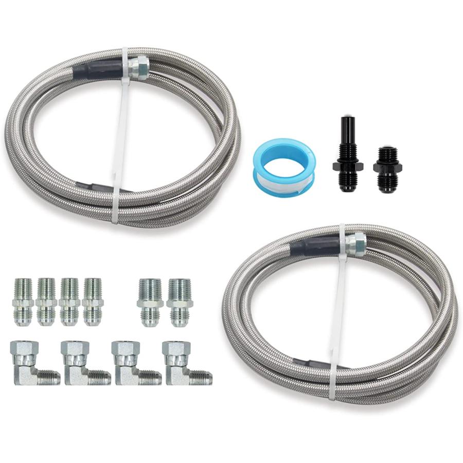 【並行輸入品】LVOUP 70inch Stainless Steel Braided Lines 6AN Transmission