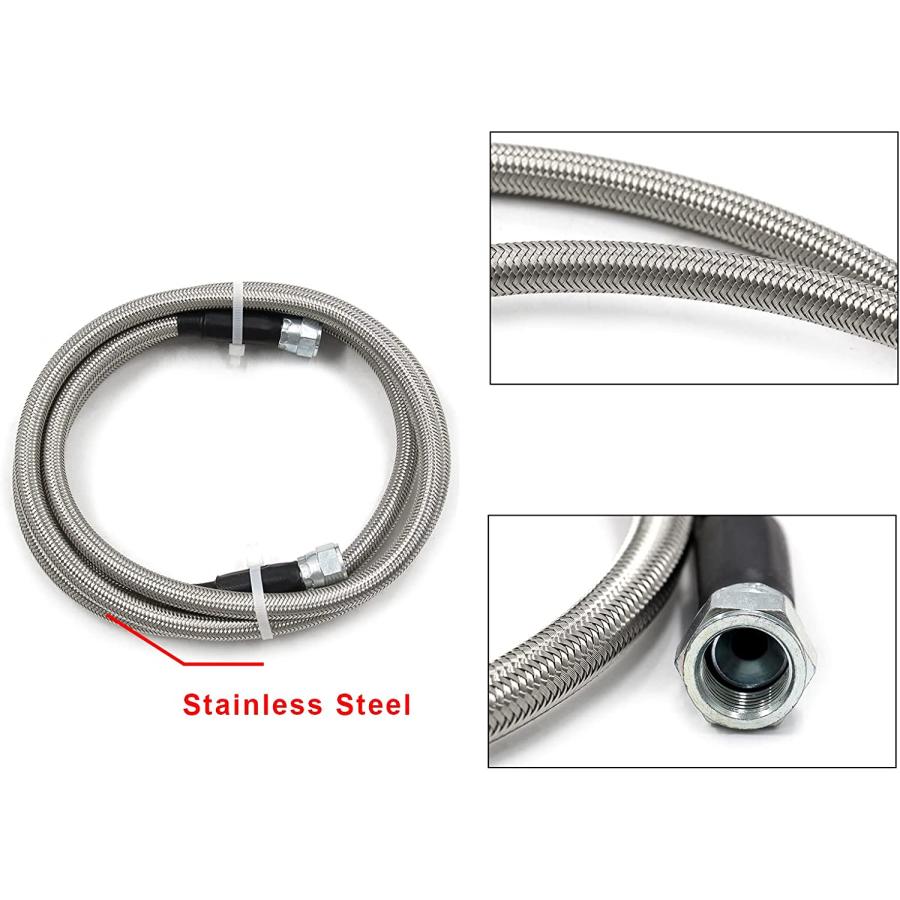 【並行輸入品】LVOUP 70inch Stainless Steel Braided Lines 6AN Transmission