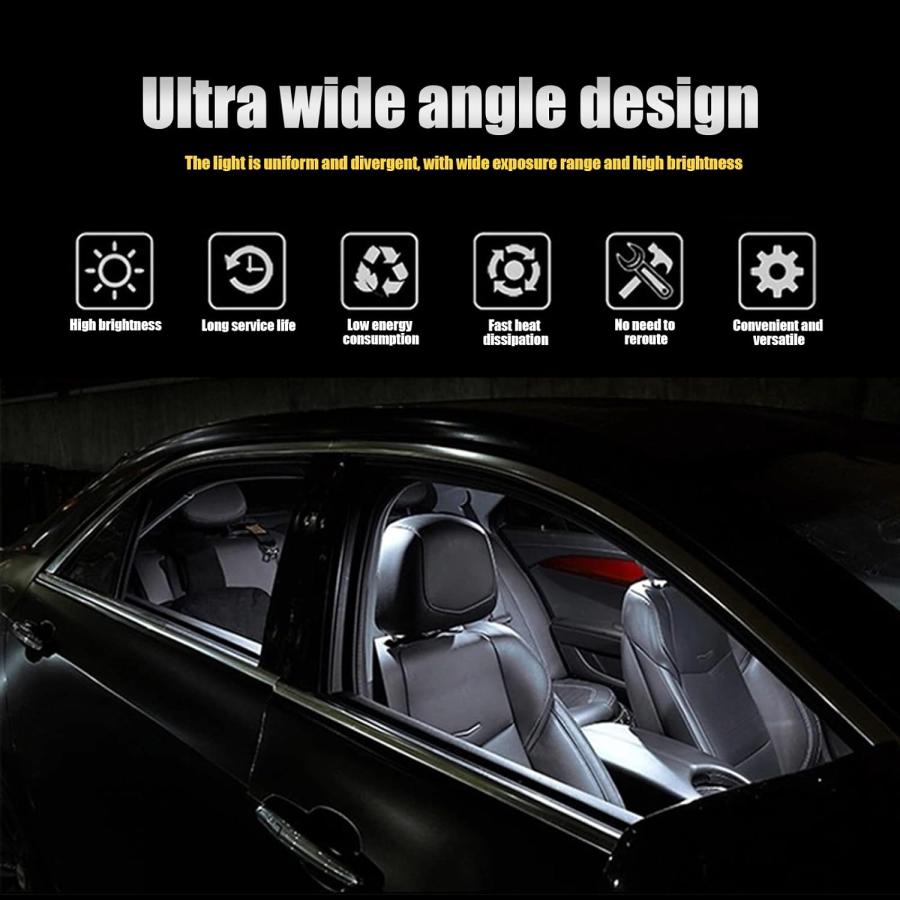 【並行輸入品】Ajxn LED車用電球 4個 6000K ピュアホワイト 明るい車内ライト 超高輝度 41mm 1.61インチ 9SMD 5630チッの画像