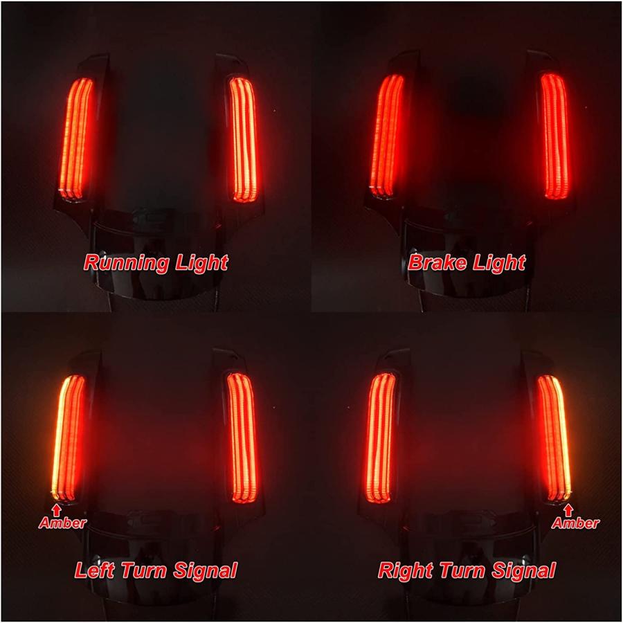 【並行輸入品】PURZI Motorcycle Fender Motorcycle LED CVO Style Rear Mudguard Systeの画像