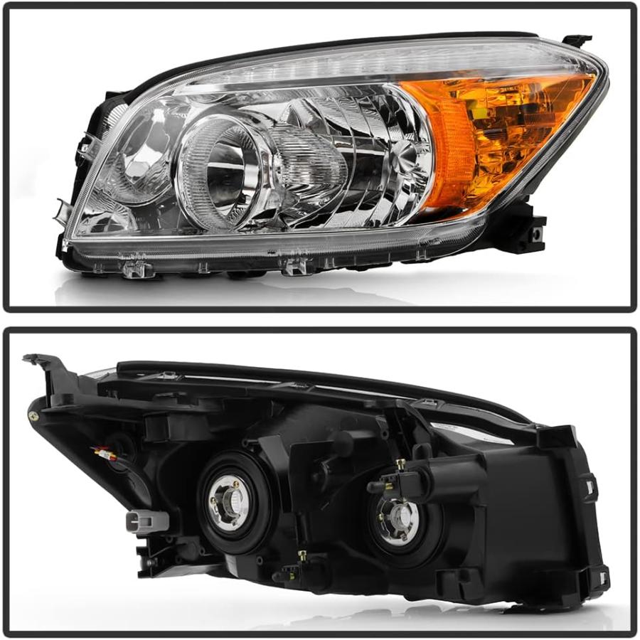 【並行輸入品】KEEKPO - 2006 2007 2008 トヨタ RAV4 ファクトリースタイル クロームハウジング ヘッドライト ヘッドランプ