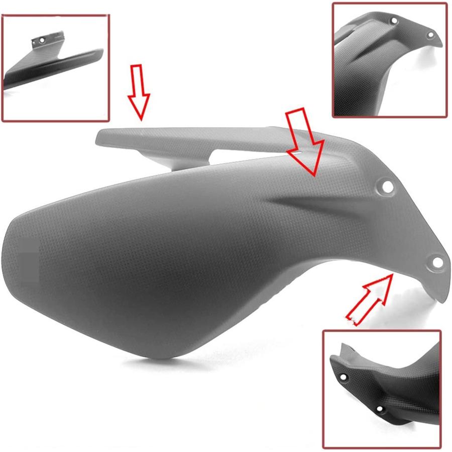 【並行輸入品】AIDEUX Motorcycle Carbon Fiber Rear Fender Splash Guard Mudguard Comの画像