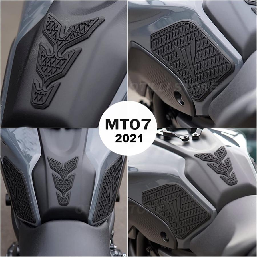 シップス RIVRIV Motorcycle Tankpad Anti-Slip Tank Pad Sticker Protection Stickers Side Tank Pads Traction Pad for Yamaha for MT 07 for MT07 for MT-07 2021 -