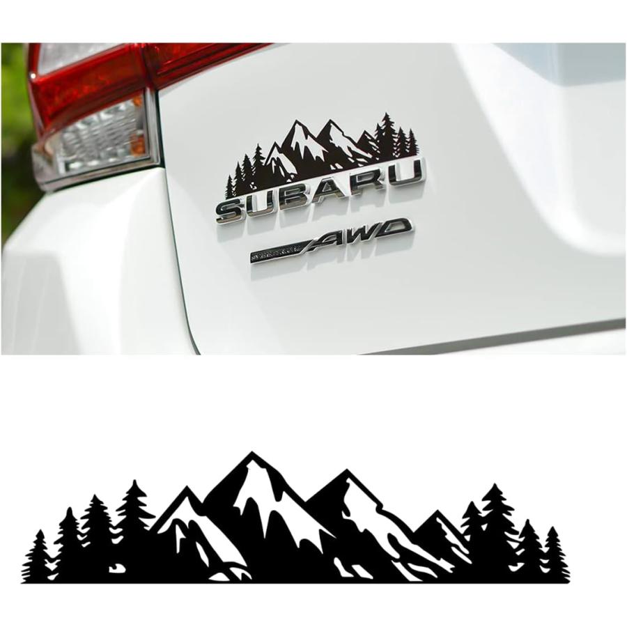 Snow Mountain Tree Stickers for Car 7inch Mountains Graphic Logo 並行輸入 ...