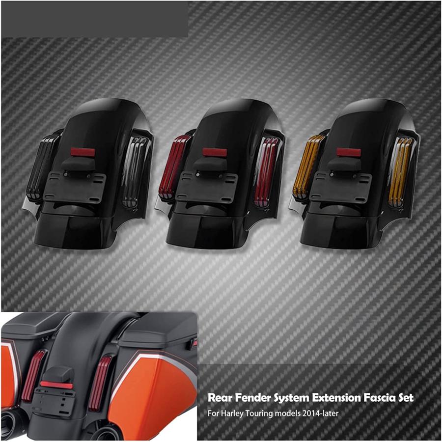 【並行輸入品】PURZI Motorcycle Fender Motorcycle LED CVO Style Rear Mudguard Syste