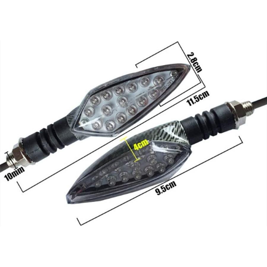 【並行輸入品】JEANCE Motorcycle Turn Signal 2pcs 12V Universal Motorcycle Turn Sigの画像