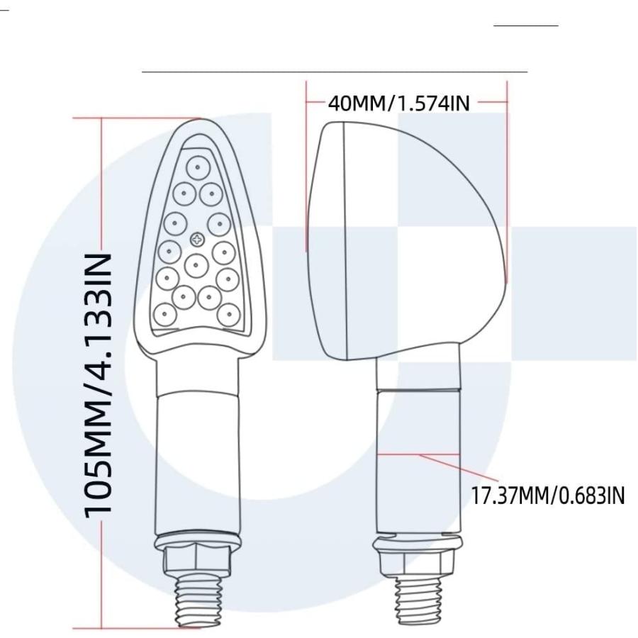 【並行輸入品】JEANCE Motorcycle Turn Signal Motorcycle Flexible Turn Signal Indicaの画像