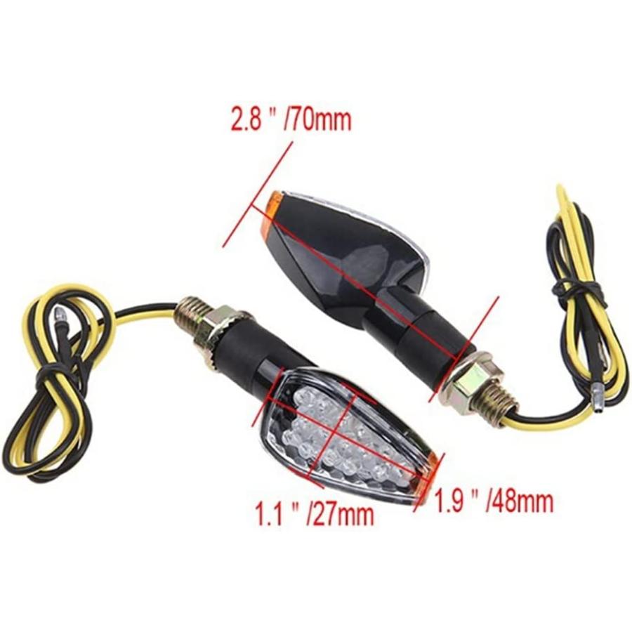 【並行輸入品】turn signal lights 2 PCS Universal Waterproof 12V Motorcycle Turn Siの画像