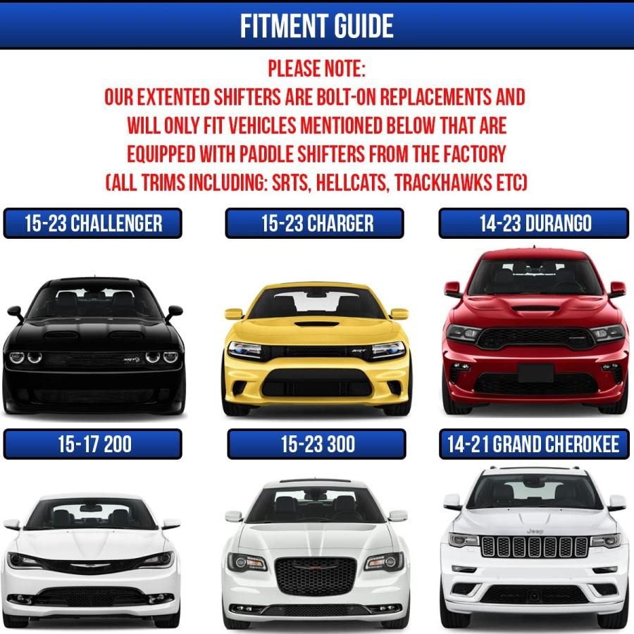 【並行輸入品】パドルシフターエクステンション 2015年今後のDodge Charger Challenger Durango付属品に相応う 20