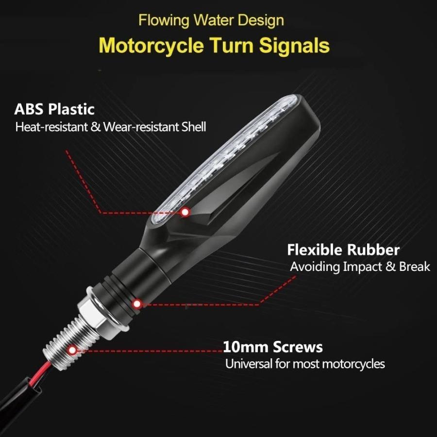 【並行輸入品】KAFARE Motorcycle turn lights Motorcycle Turn Signal Pair Amber Motoの画像