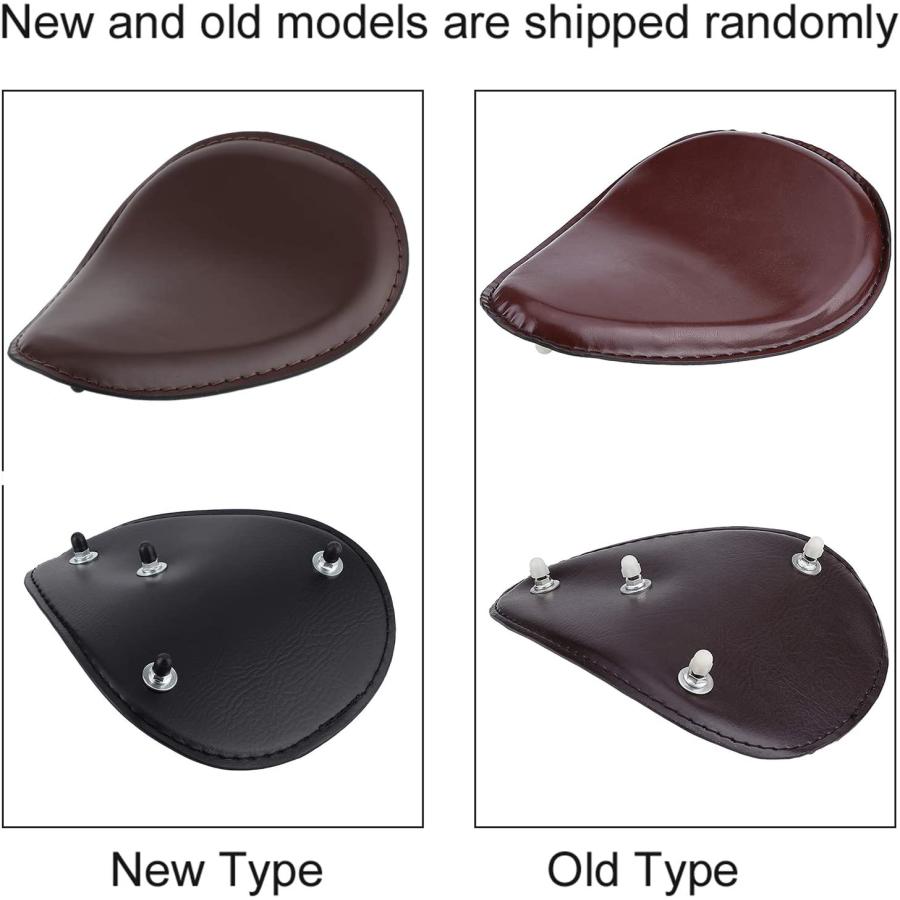 【並行輸入品】GFRGFH 3 inch Motorcycle Leather Solo Seat W/Mount Spring Bracket fo_7