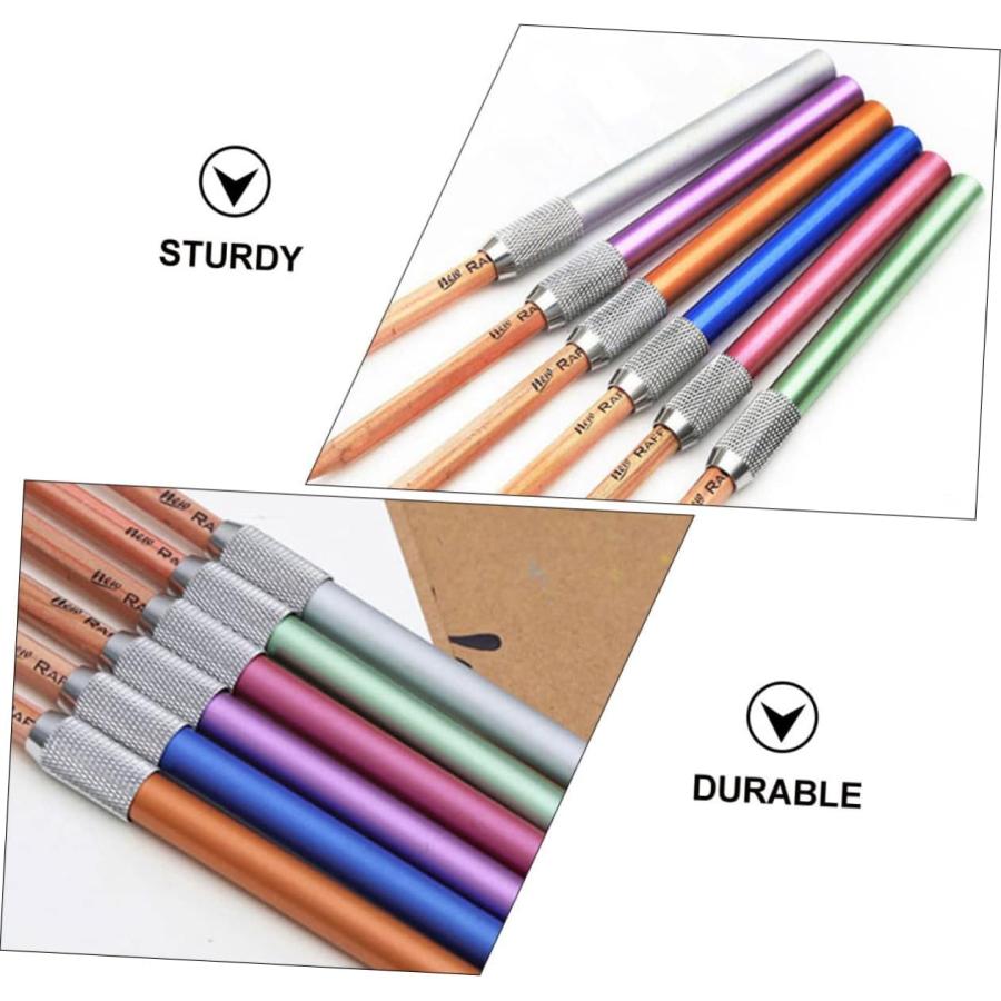 完売  Operitacx 3pcs Pencil Extender Makeup Gadgets Adjustable Stand Office Accessories Pencil Extender Holder Writing Pencil Lengthener Crayon Extenders