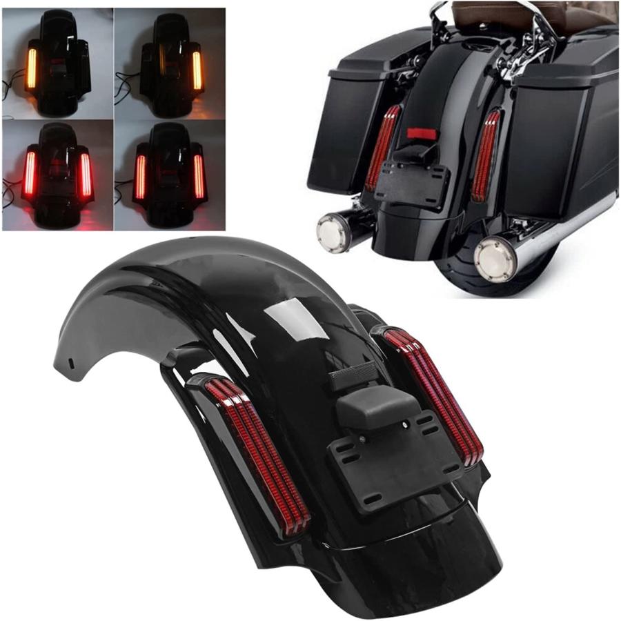 【並行輸入品】PURZI Motorcycle Fender Motorcycle LED Style Rear Mudguard System Exの画像