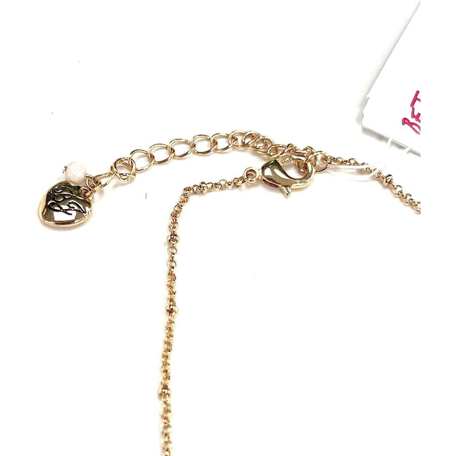 【並行輸入品】Betsey Johnson ゴールドトーン ブルークリスタル バニーテール トリオ フェイクパール フラワーネックレス イースターギフ_5