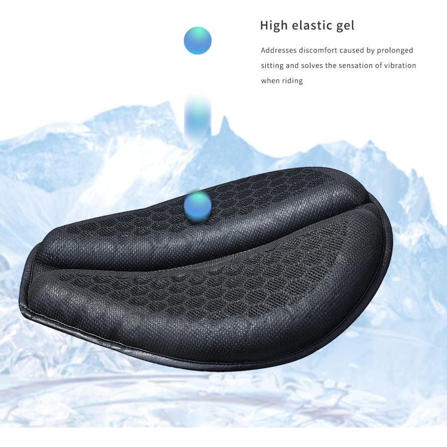 【並行輸入品】CHCYCLE Motorcycle Seat Cushion  Motorcycle Gel Seat Pad with 3D Honの画像