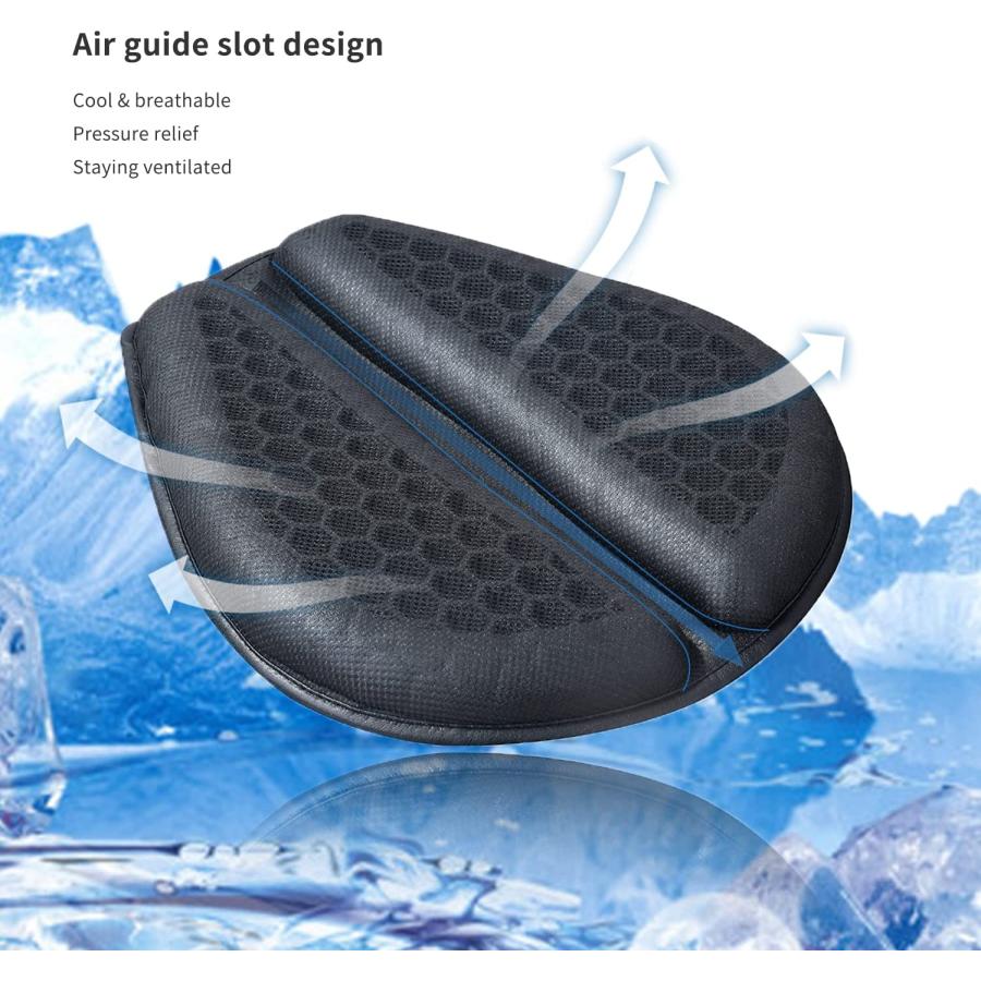 【並行輸入品】CHCYCLE Motorcycle Seat Cushion  Motorcycle Gel Seat Pad with 3D Honの画像