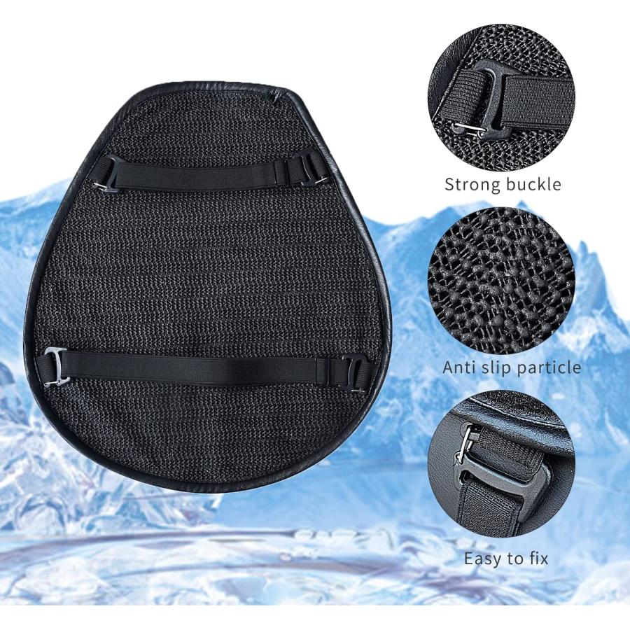 【並行輸入品】CHCYCLE Motorcycle Seat Cushion  Motorcycle Gel Seat Pad with 3D Honの画像