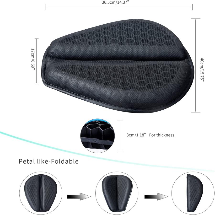 【並行輸入品】CHCYCLE Motorcycle Seat Cushion  Motorcycle Gel Seat Pad with 3D Honの画像