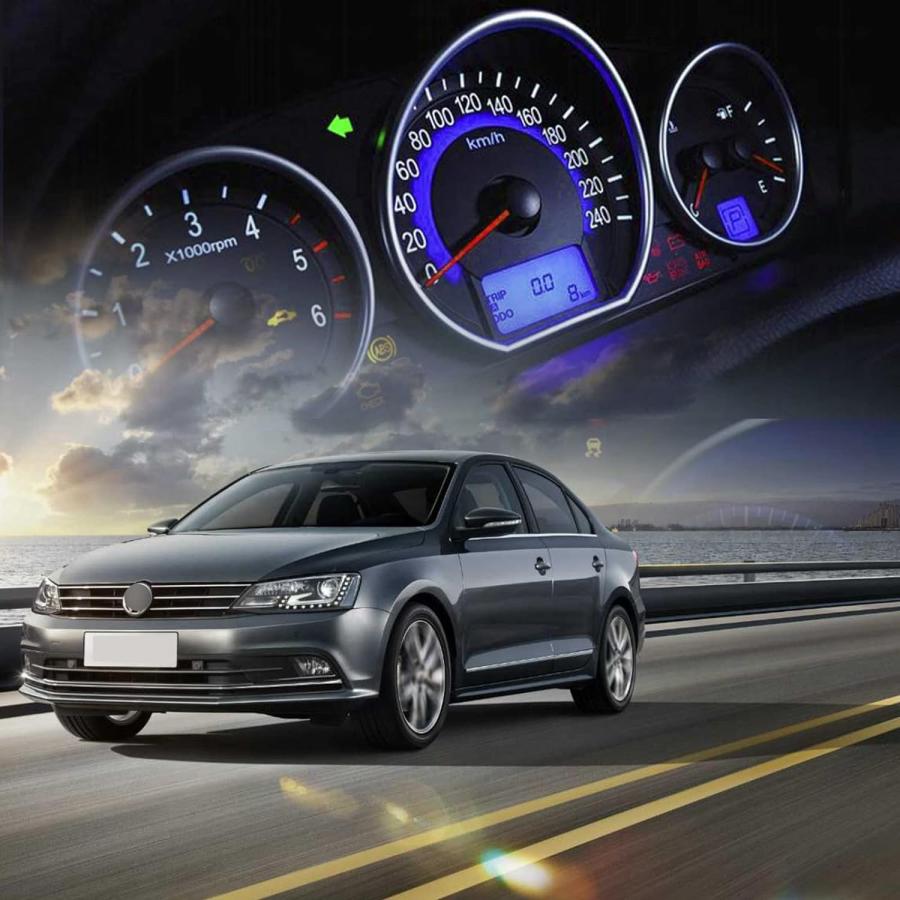 neynavy 10個 T5 LED 非常に明るい電球 自動車 LEDゲージ クラスター ダッシュボード ライト ランプ 計器 パネル インジケーター ほとんどの車に対応 (ブルー)