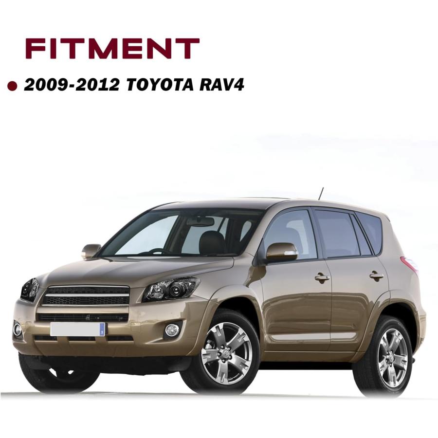 【並行輸入品】JSBOYAT ハロゲンヘッドライトアセンブリ トヨタRav4ドライバーと助手席側 ブラックハウジング クリアリフレクター付き (電球付