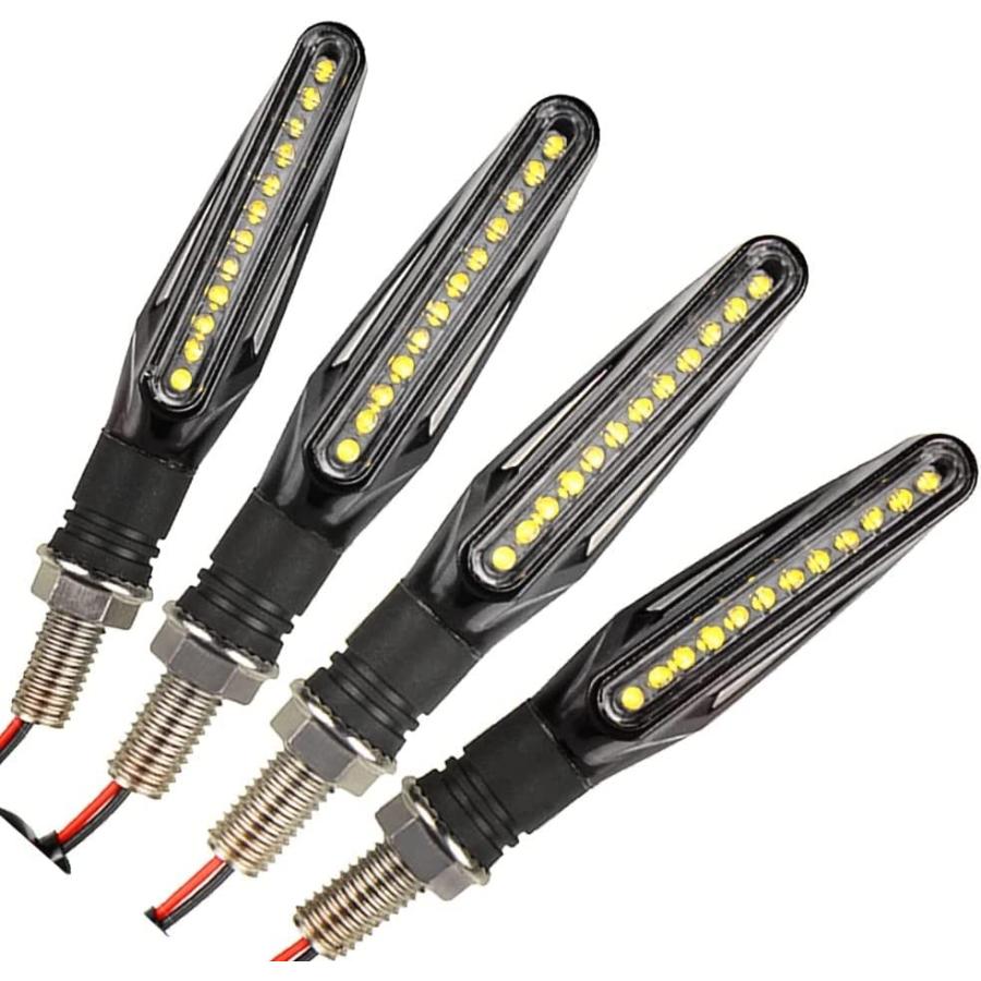 【並行輸入品】JEANCE Motorcycle Turn Signal 4pcs Motorcycle High Bright Amber Turnの画像