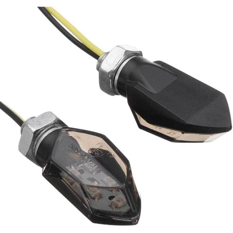 【並行輸入品】JEANCE Motorcycle Turn Signal 4PCS Mini Motorcycle Smoke Lens Turn Sの画像