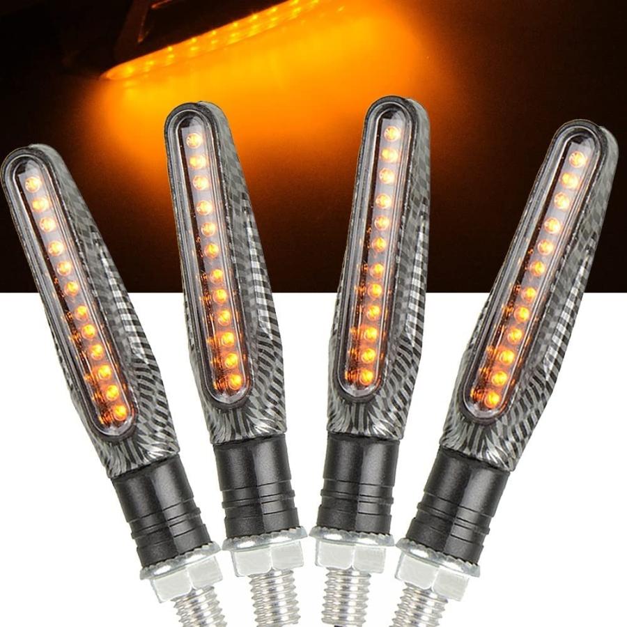 【並行輸入品】KAFARE Motorcycle turn lights 4pcs Motorcycle High Bright Amber Turnの画像