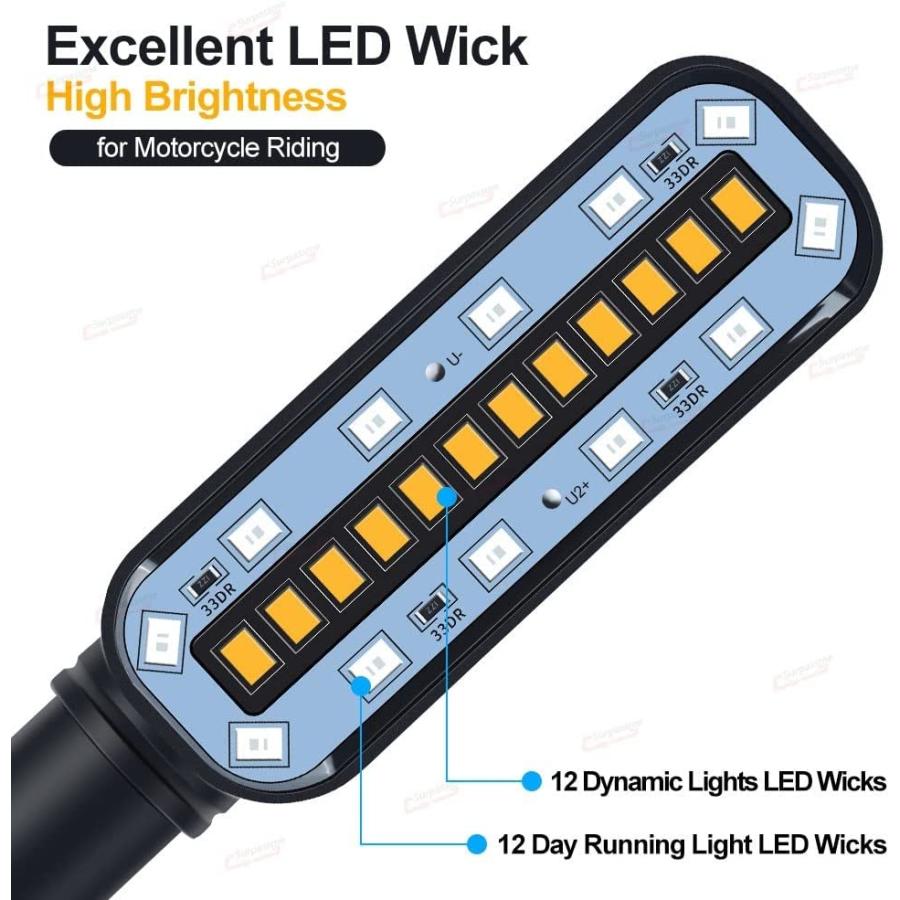 【並行輸入品】SACOOR Motorcycle Turn Lights Universal Motorcycle Turn Signals Ligh_4