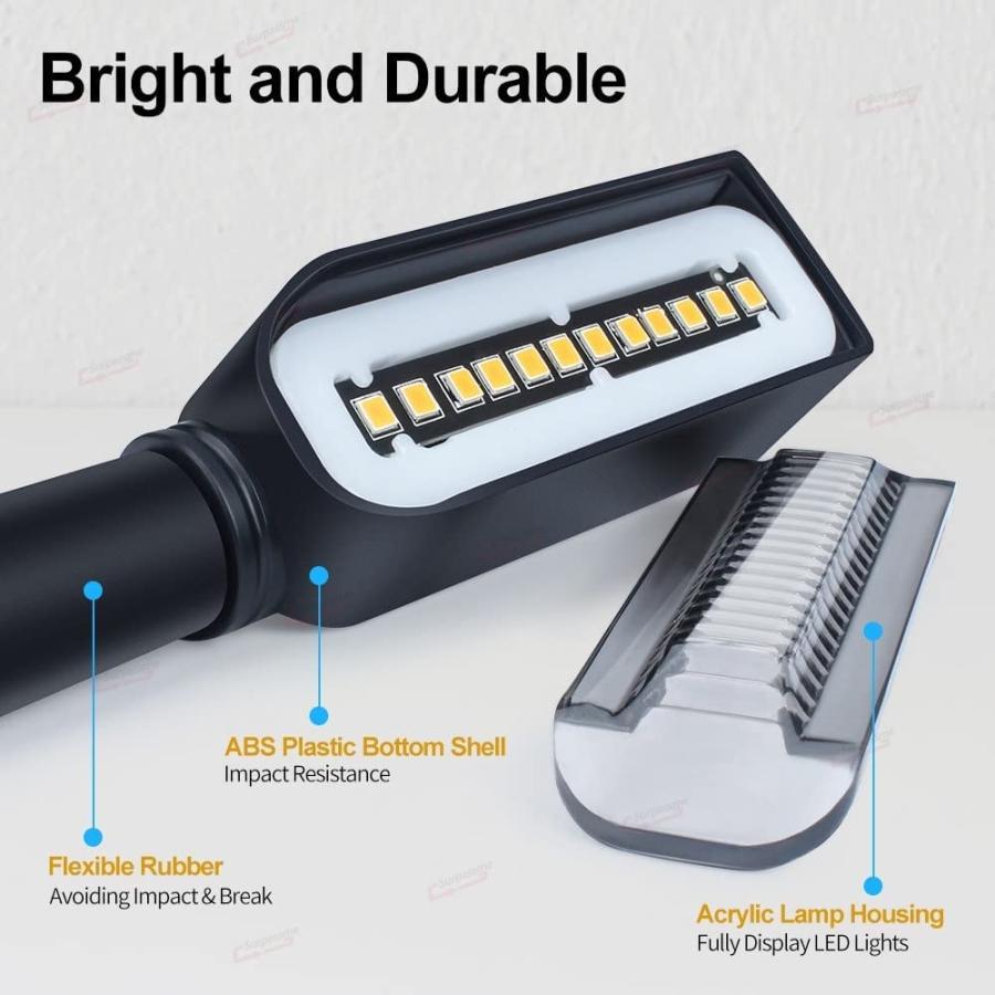 【並行輸入品】SACOOR Motorcycle Turn Lights Universal Motorcycle Turn Signals Ligh_5