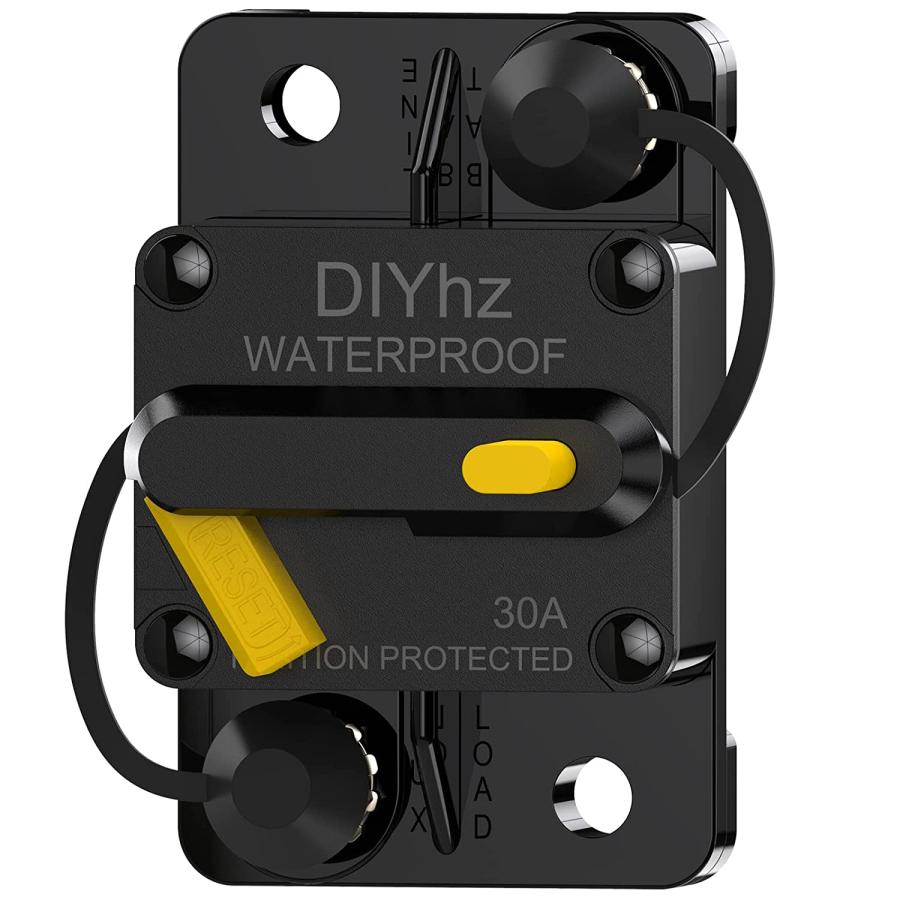 並行輸入品】DIYhz 30 Amp Circuit Breaker with Manual Reset Switch